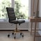 Flash Furniture Black LeatherSoft Roller Wheel Executive Chair GO-2286M-BK-GLD-RLB-GG - alternate 1
